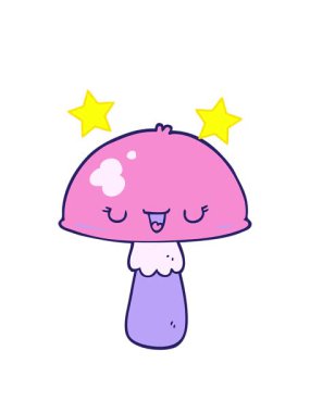 dönen yıldızlar çizgi film karalama mantarının animasyonu