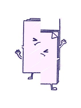 Kağıt Yığını Tebeşir Çiziminin bölünen hareket canlandırması