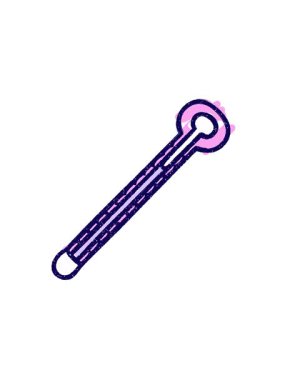 Termometre Tebeşir Çiziminin neon ışık efekti canlandırması