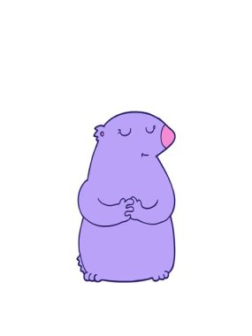 Tatlı çizgi film ayısının zıplama hareketi animasyonu