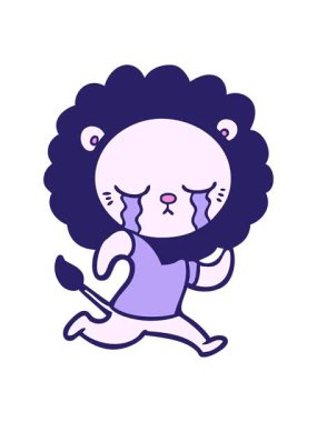 Ağlayan aslan çizgi filminin animasyonunu salla ve durdur