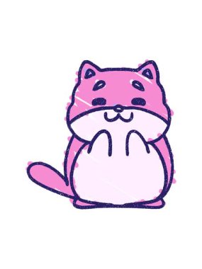 Sevimli Köpek Tebeşiri çiziminin basınçlı animasyonu