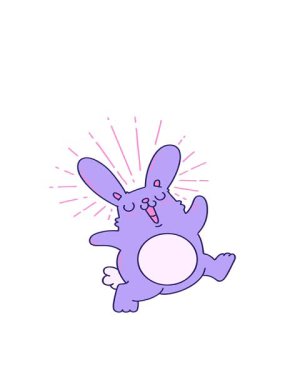 Geleneksel dövme stili zıplayan tavşanın hareketli animasyonu