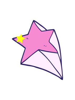 Parlayan yıldızlar çizgi film karalama yıldızlarının animasyonunu etkiler.