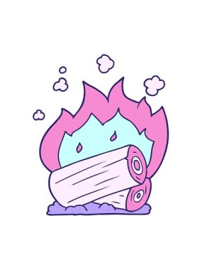 Basit kamp ateşinin hareketli animasyonu