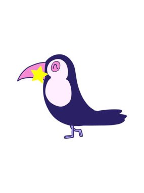 Parlayan yıldızlar basit bir tukan animasyonunu etkiler