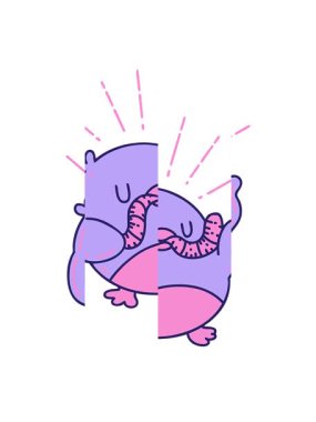 Böcek hareketli dövme stili robin solucanlı