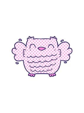 Çizgi film baykuş çiziminin hareketli animasyonu