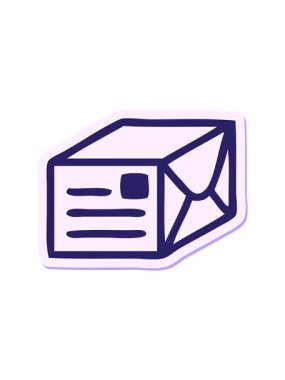 Sevimli bir karikatür kağıdının çıkartmasının dönen hareket animasyonu