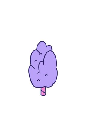 Tek yeşil ağacın zıplama hareketi animasyonu