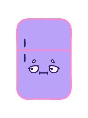 Dondurucunun sevimli çizgi filminin hareketli animasyonu.