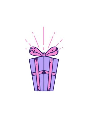 Yılbaşı hediyesinin hareketli animasyonu