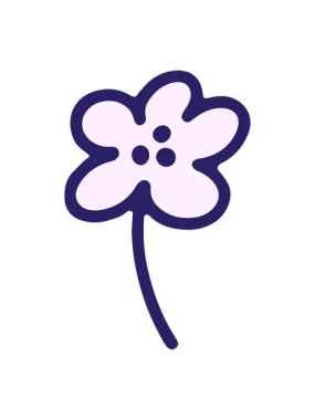 sevimli basit çiçeğin canlandırma efektini piksel yap