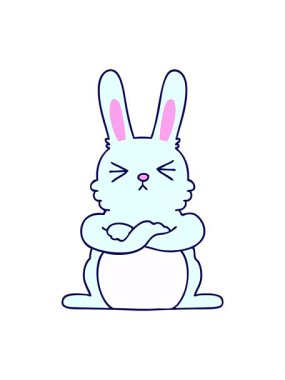 neon ışık efektleri tavşan çizgi filminin animasyonu