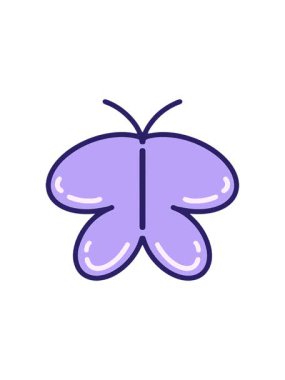 Basit bir el çizimi kelebeğin yıldız patlaması etkisi animasyonu