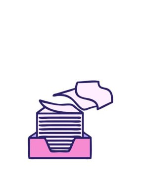 Bir yığın ofis kâğıdının çizgi filmlerinin animasyonunu sergiliyorum.