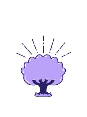 Geleneksel bir dövme ağacının hareketli canlandırması