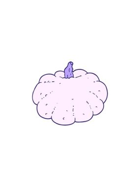 Çizgi film balkabağı tasarımının yıldız patlaması etkisi animasyonu