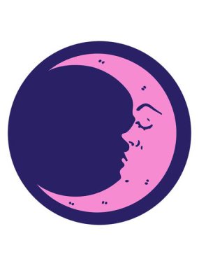 hilal şeklindeki bir dövmenin hareketli animasyonu