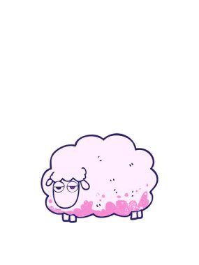 El yazısıyla çizilmiş çamurlu kış koyunlarının yükselişi ve yüzdürülmesi