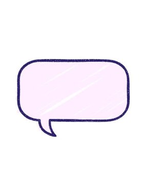 Tebeşir Çizim konuşma baloncuğunun basınçlı canlandırması