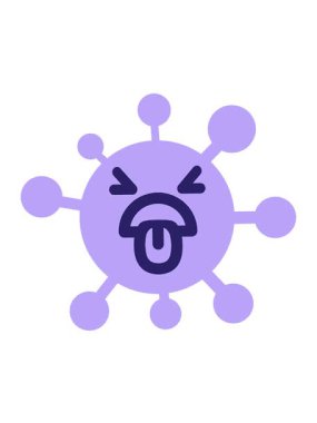 Kızgın virüs dizaynının hareketli animasyonu