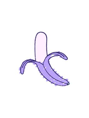 Muz Tebeşiri Çiziminin radyoaktif parlak animasyonu