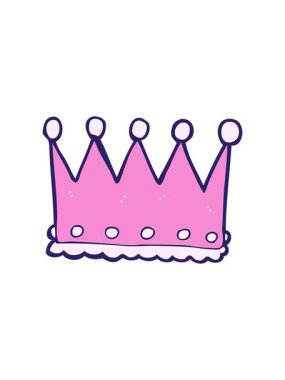 Taç karikatürünün basınçlı animasyonu