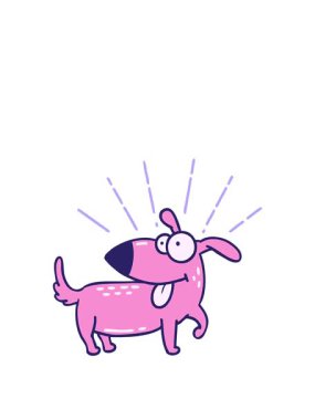 Geleneksel dövme stili mutlu köpeğin animasyonunu genişletiyorum.