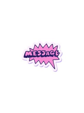 Bir çizgi film mesajının etiketinin gösterişli satış animasyonu