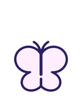 Basit ve cesur kelebeğin hareketli animasyonu