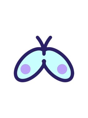 Basit ve sevimli kelebek tasarımının pixelize etkisi