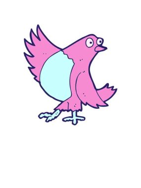 Kalk ve yüzdür çizgi film animasyonunu Dans eden Robin