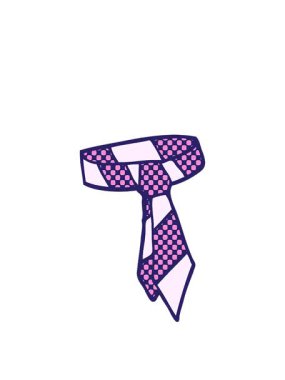 Çizgi film çizgili kravatın animasyonunu uzatıyorum.