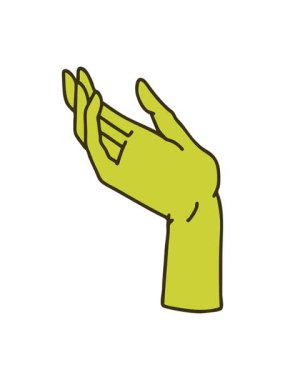 bir el tasarımının renk animasyonu değişiyor