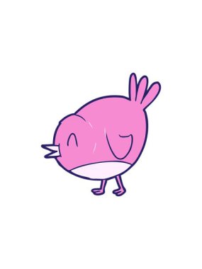 Çizgi film gerici kuşunun radyoaktif parlayan animasyonu