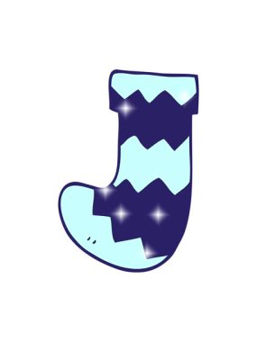 Bir Noel çorabının karalamalarının ışıltılı etkisi