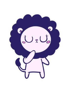 Çizgi film aslanının parlak ışık efekti