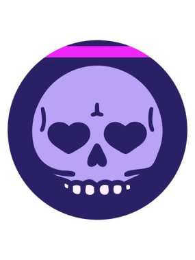 Bir kafatasının ikonik gotik dövme görüntüsünün animasyonunu güçlendir