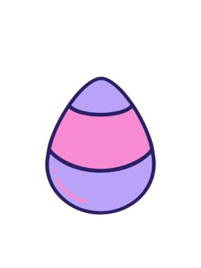 Yanıp sönen radyal çizgiler sevimli paskalya yumurtalarının animasyonu