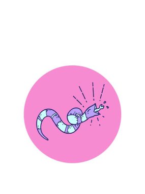 Zıplayan yılan dövmesinin hareketli animasyonu