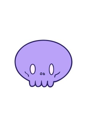 Kafatası çizgi filminin yanıp sönen radyal çizgileri