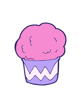 bir kekin hareketli animasyonu