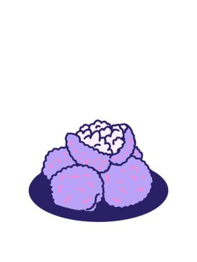 Brezilya usulü kızarmış Bolinho 'nun animasyonunu tabak karikatürüne ekliyorum.