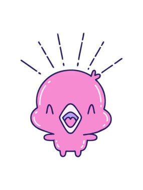 Geleneksel dövme stili şarkı söyleyen pilicin animasyonunu renklendir