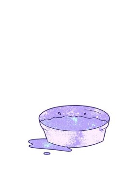 Çizgi film köpek su kabının zıplama hareketi.