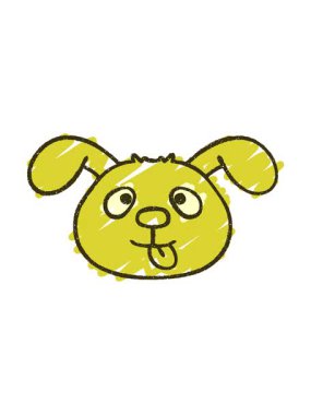 Köpek Yüzü Tebeşir Çiziminin renk animasyonu değişiyor