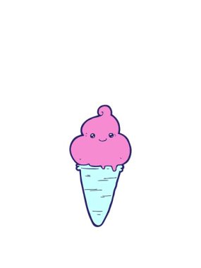 Garip çizgi film dondurmasının animasyonunu genişletiyor.