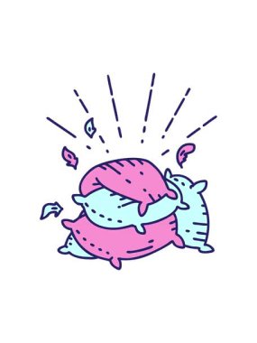 geleneksel dövme stili yastık yığınının canlandırmasını bob ve duraklat