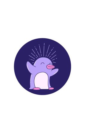 Mutlu bir penguenin yükselişi ve yüzüşü